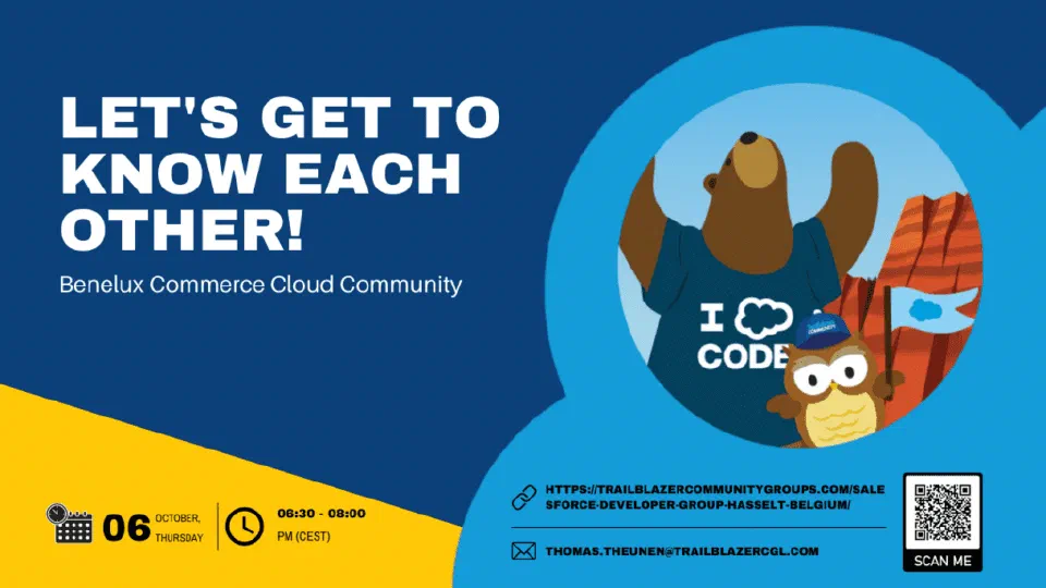 Announcement card for the community's first get-to-know-each-other session.