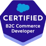 The Certified B2C Commerce Developer badge.