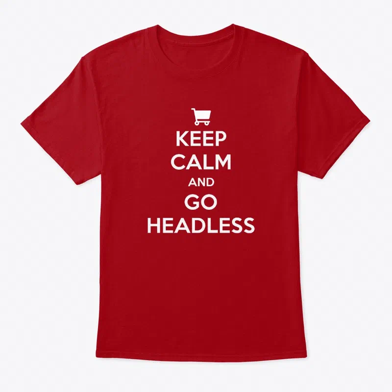 A headless-themed red t-shirt.