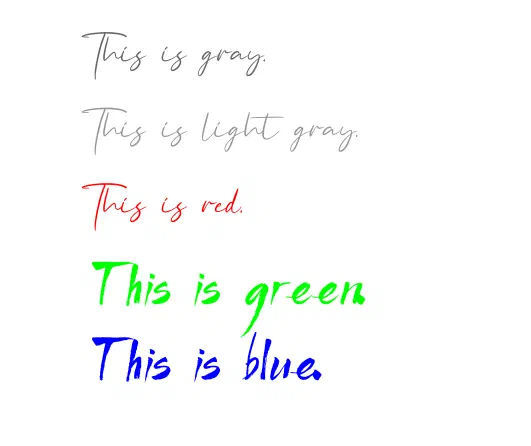 Generated PDF preview showing multiple custom fonts rendered in the output.