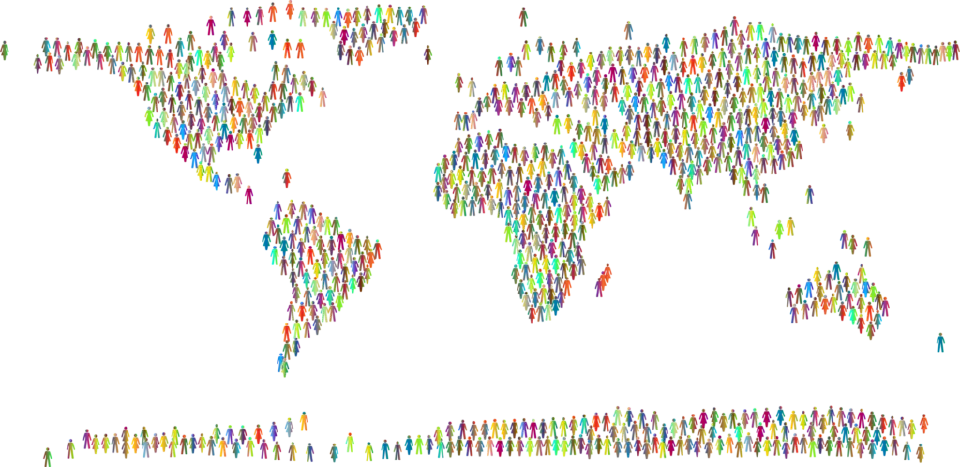 A map of the world representing all locale in the world.