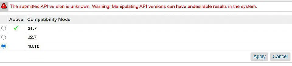 Browser DevTools inspecting the compatibility mode form in Business Manager.