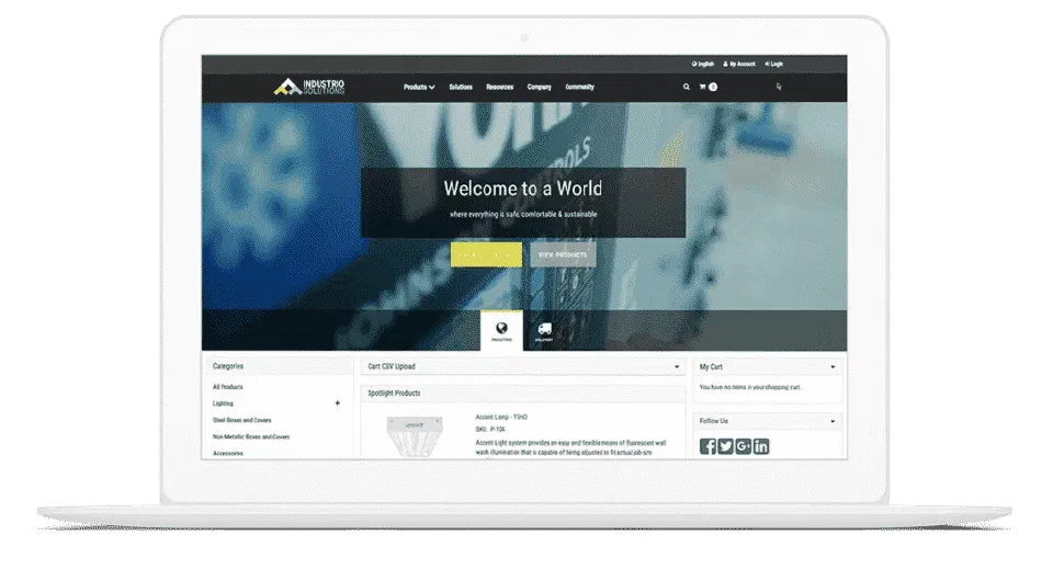 B2B Commerce experience built with Lightning components.