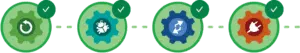 Superbadge prerequisites shown for the JavaScript Developer I certification path.