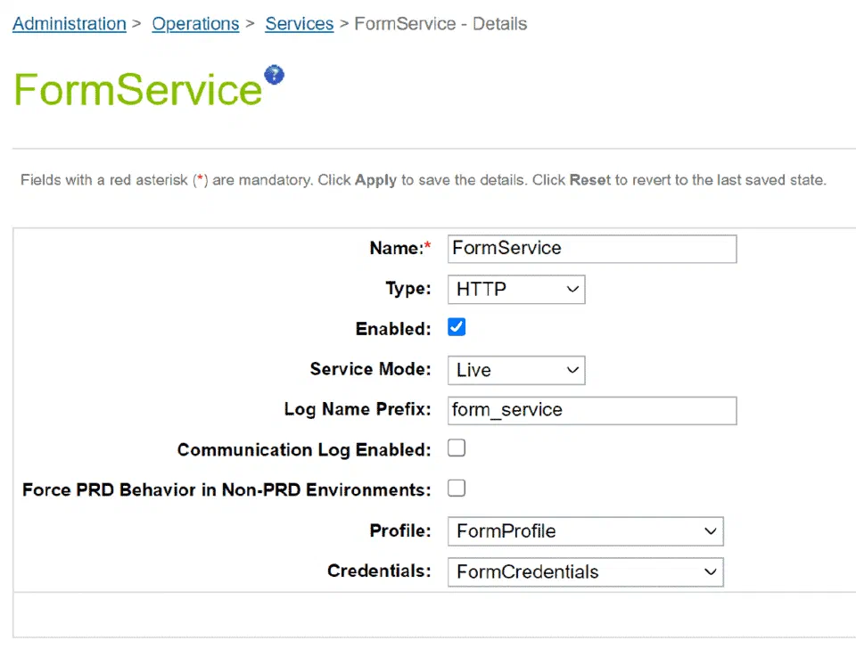 Third-party form service screen used in the multipart submission example.