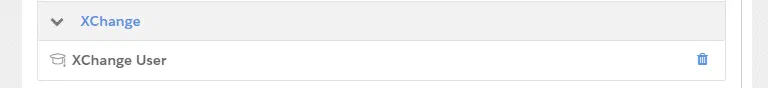 Account Manager roles and permissions page still listing the old Xchange integration.